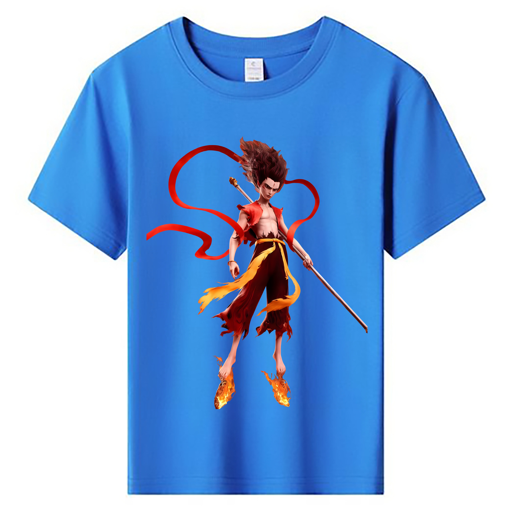 Ne Zha 2 ナタ 魔童の大暴れ 綿100％キッズTシャツ（フロントプリント）